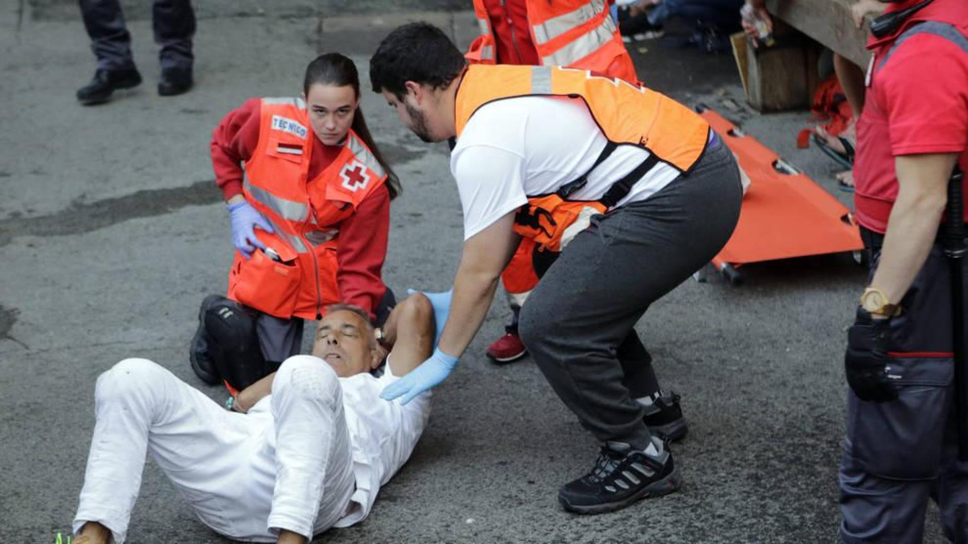 Jokin Zuasti, un corredor habitual, herido en el sexto encierro con los Victorianos del Río