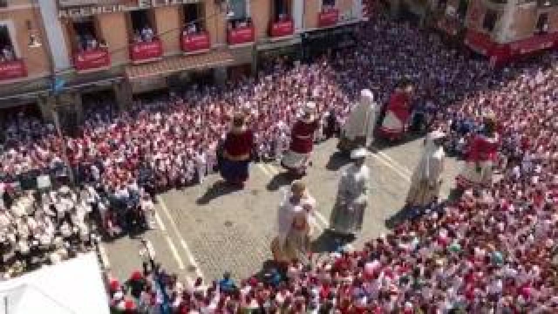 Despedida de los gigantes y cabezudos de San Fermín 2018