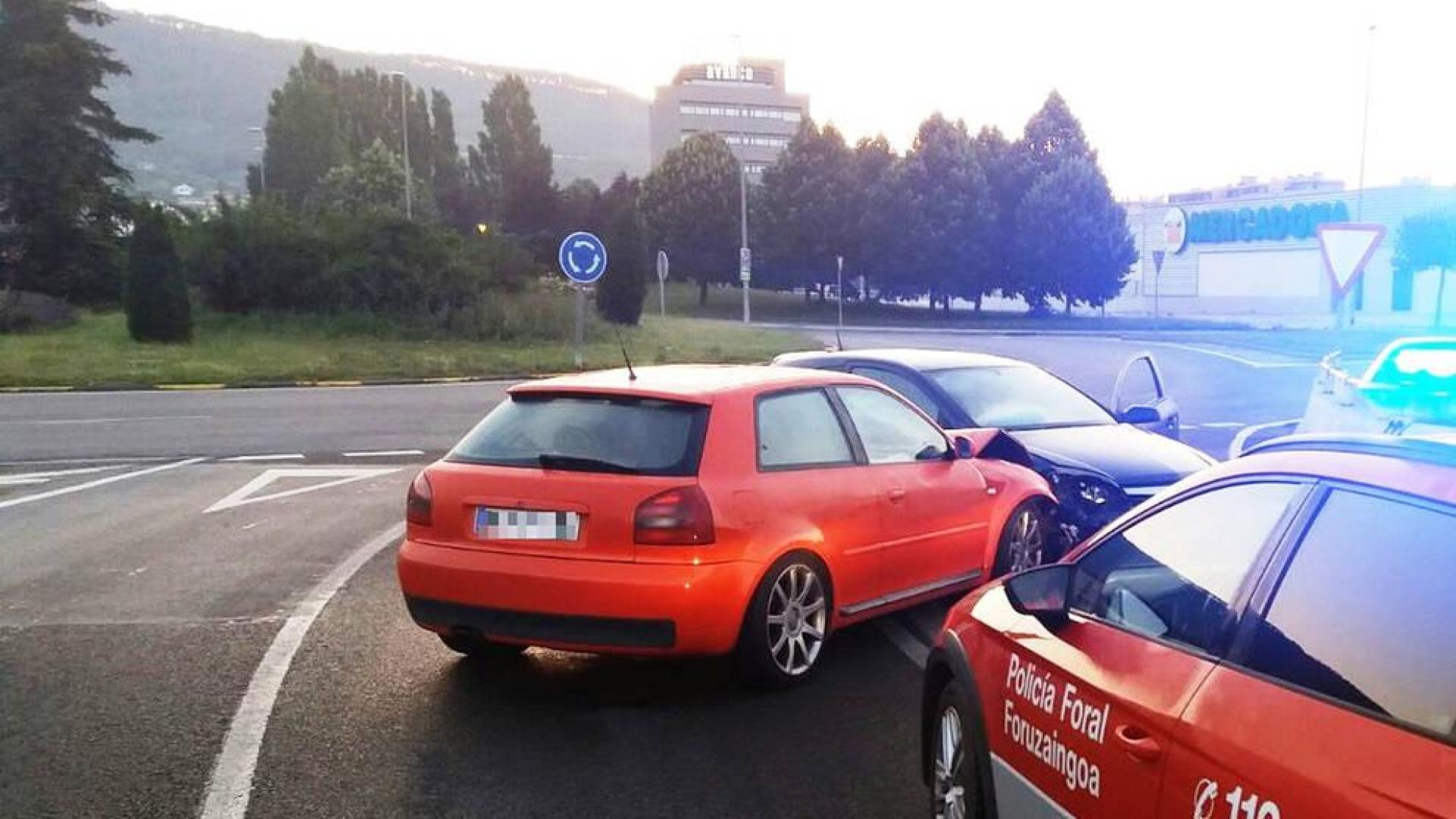 Imputado un conductor tras accidentarse y dar positivo en Berriozar