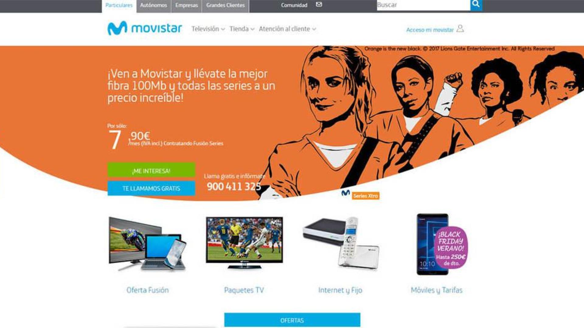Facua denuncia un fallo en la web de Movistar que expuso los datos de sus clientes