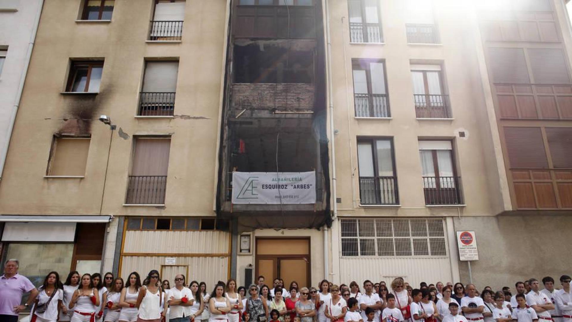 Puente la Reina muestra su cariño a las víctimas de la explosión de gas