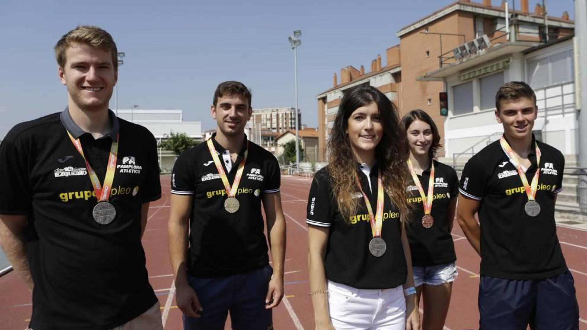Los medallistas navarros en el Campeonato de España, en casa