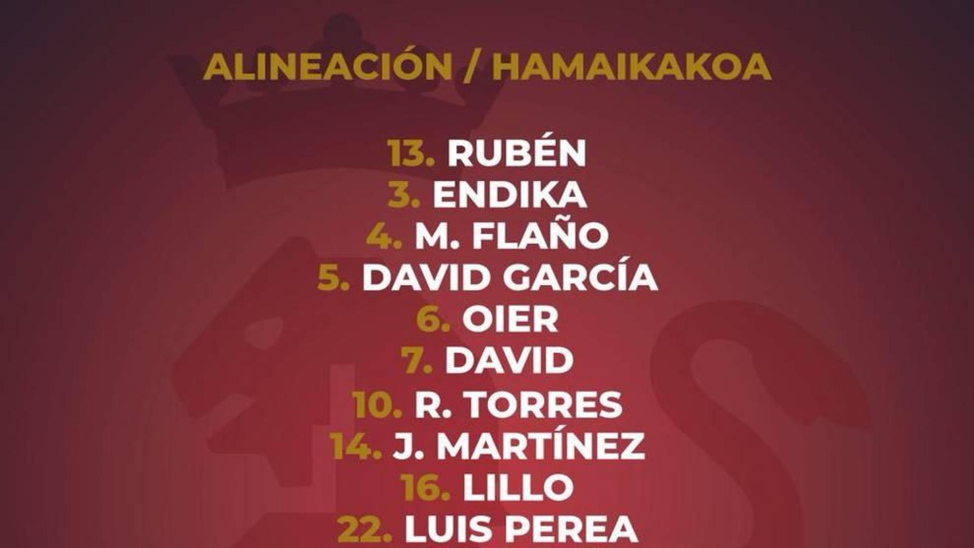 Oier, pivote titular en el amistoso contra el Huesca