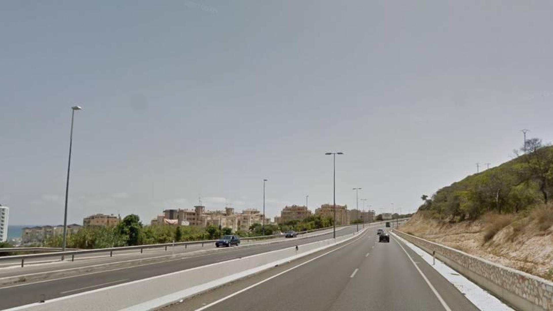 Carretera en la que ha tenido lugar el accidente, a la altura de Guardamar del Segura.