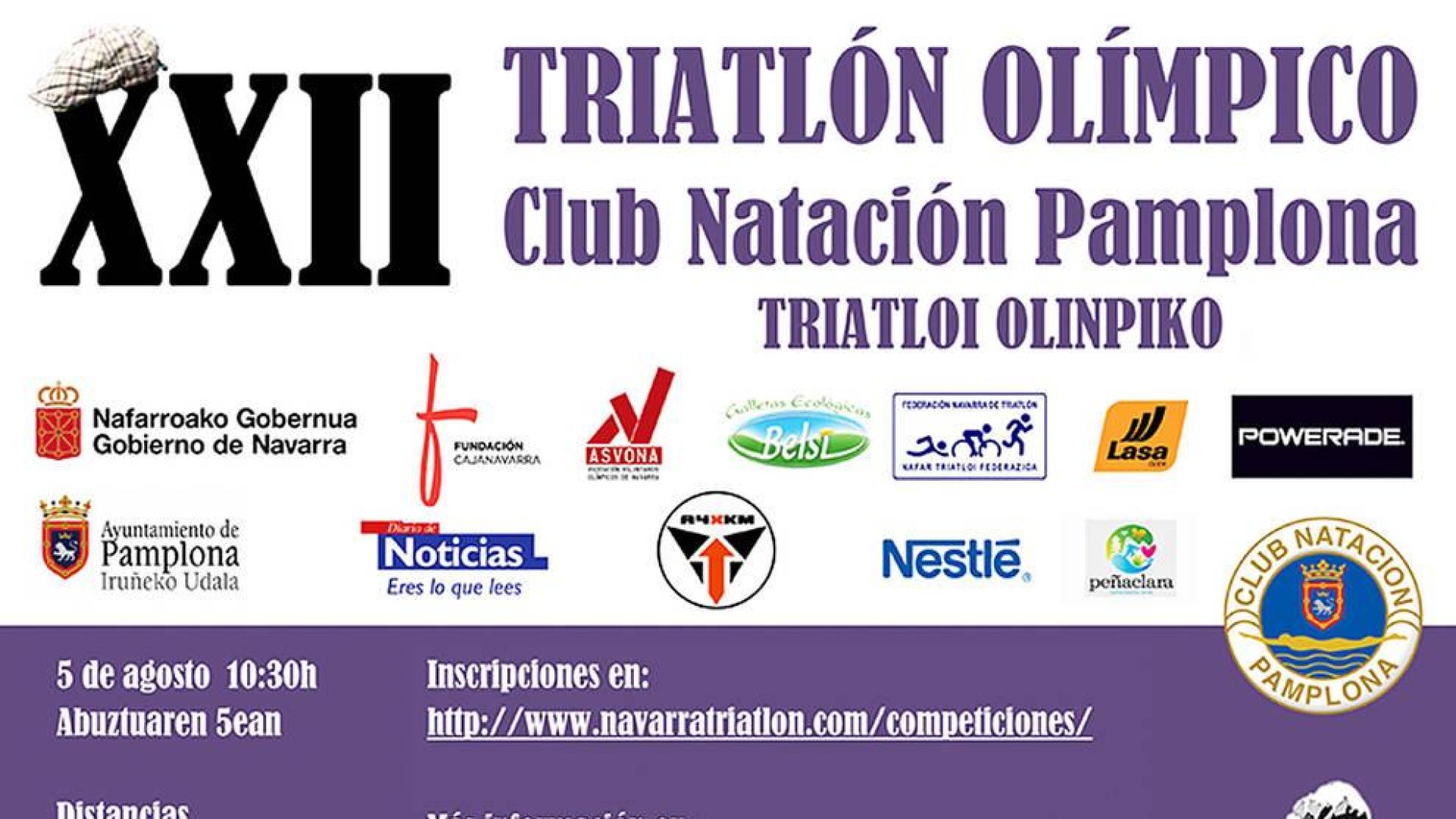 El XXII Triatlón Olímpico Club Natación Pamplona, el domingo con 224 dorsales