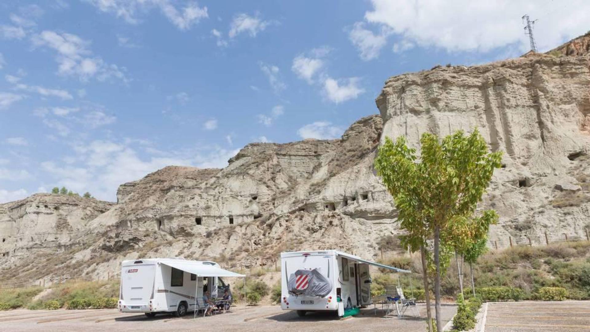 Área de autocaravanas de Arguedas.