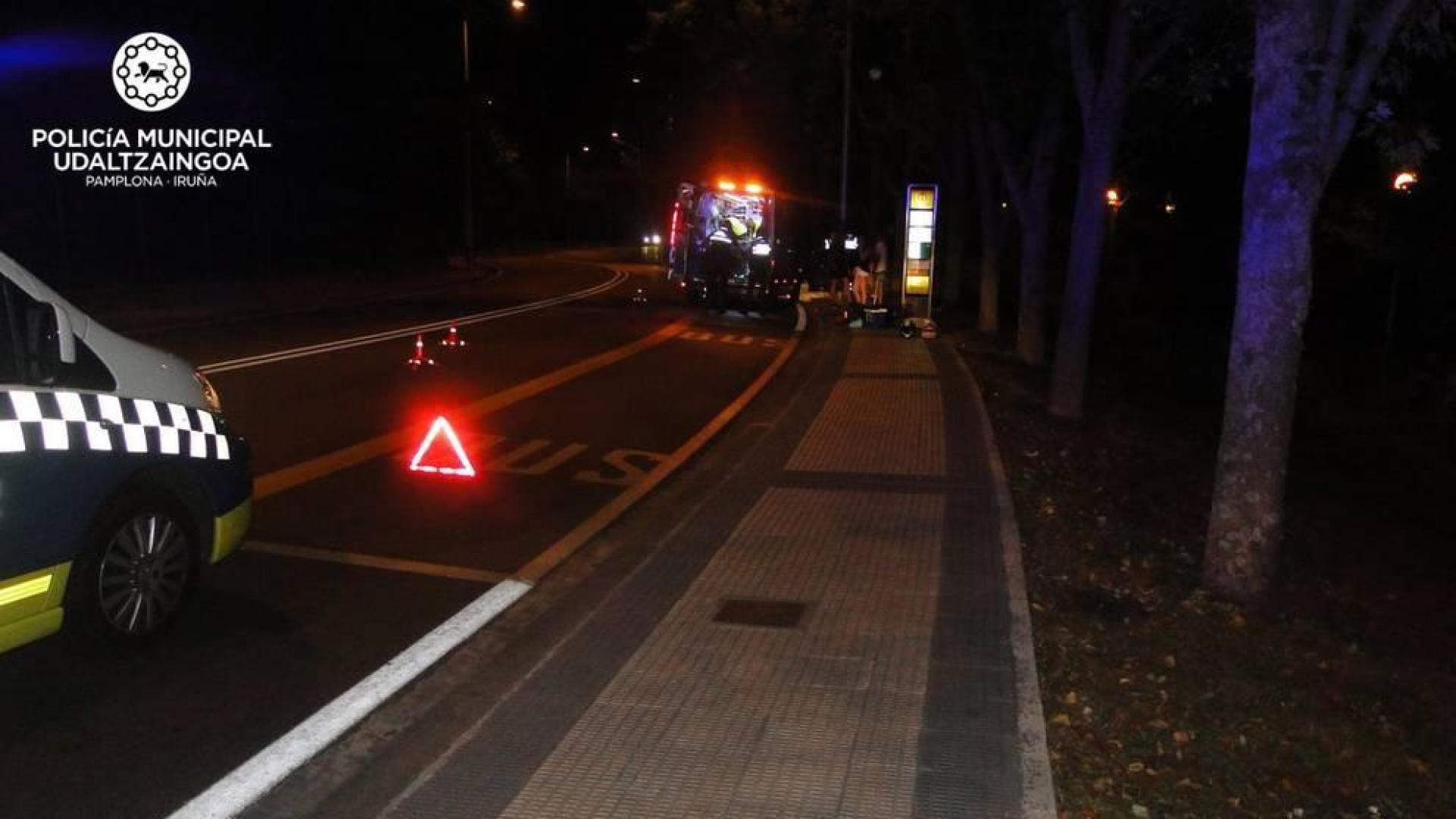 Huye tras atropellar ebria y dejar herido grave a un peatón en Pamplona