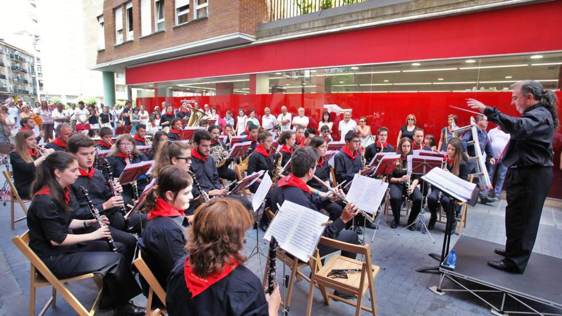La banda de música de Burlada lanzará el chupinazo