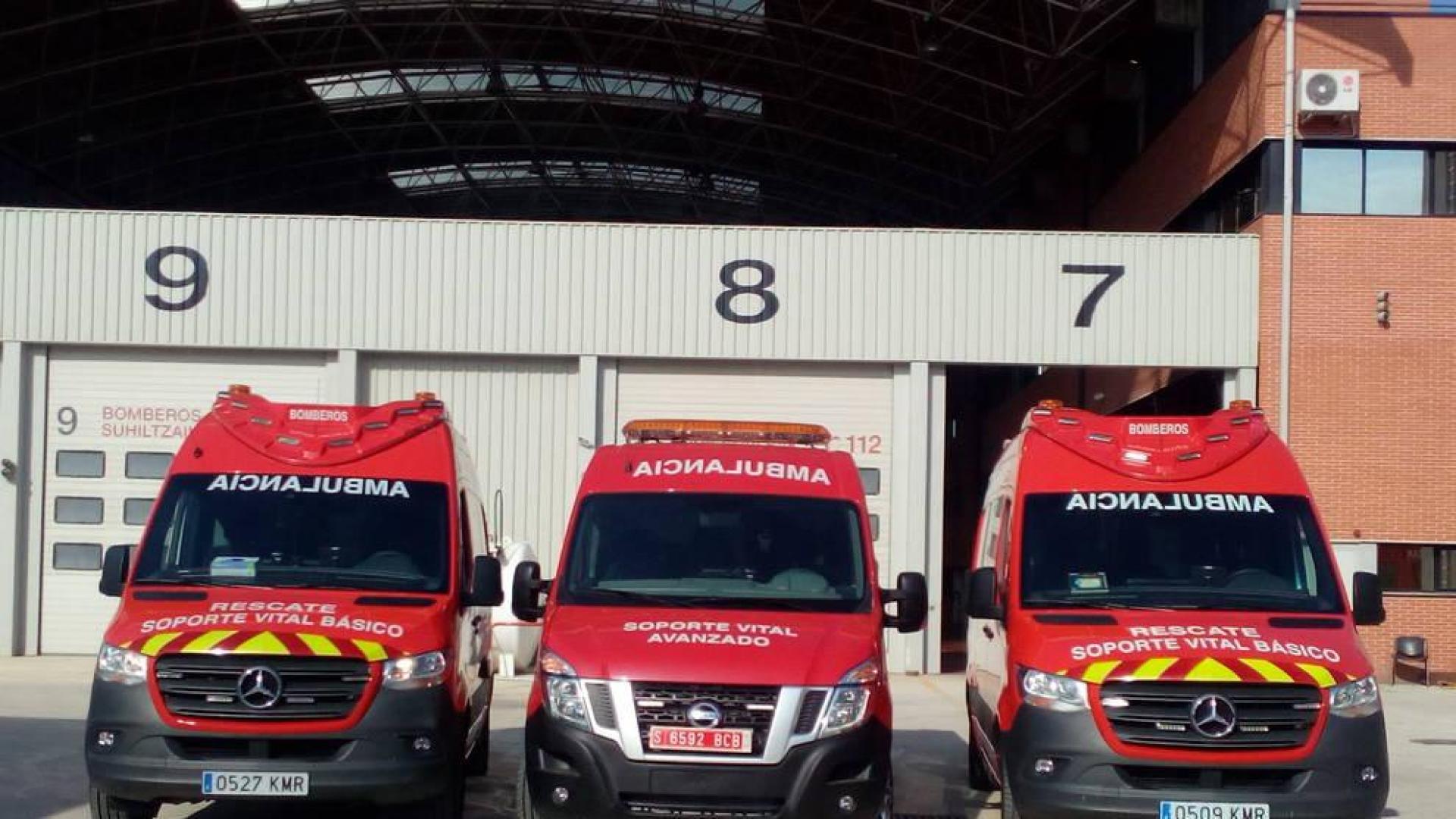 El Servicio Navarro de Bomberos moderniza su flota con 5 nuevas ambulancias