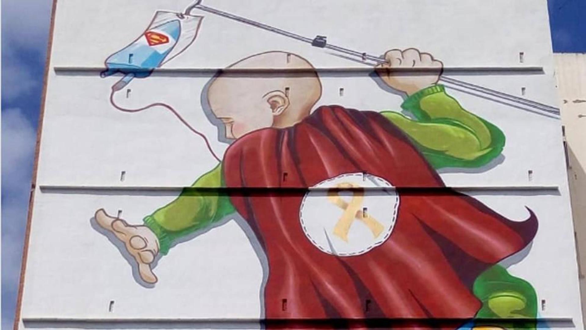 El nuevo mural que los niños de un hospital de Valencia ven desde sus ventanas