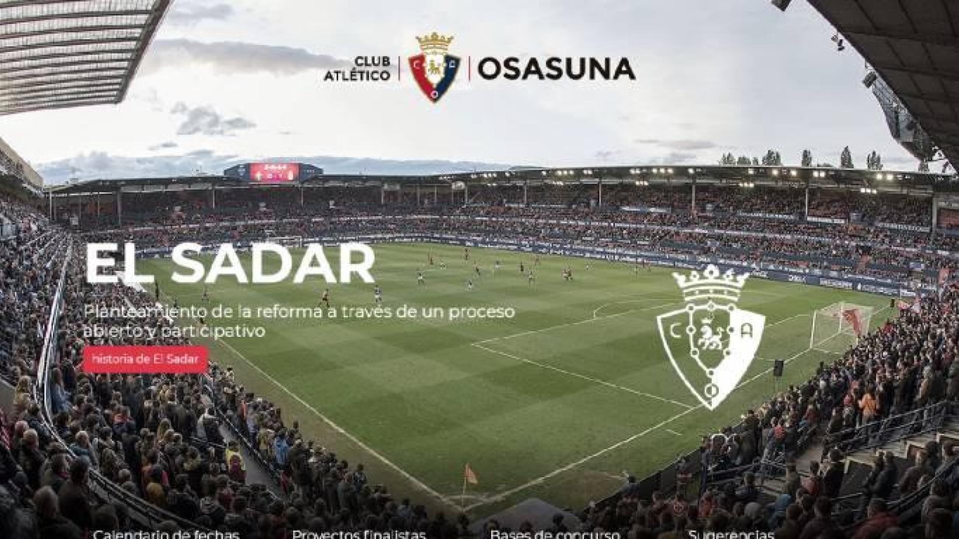 Osasuna lanza una web con información sobre la reforma de El Sadar
