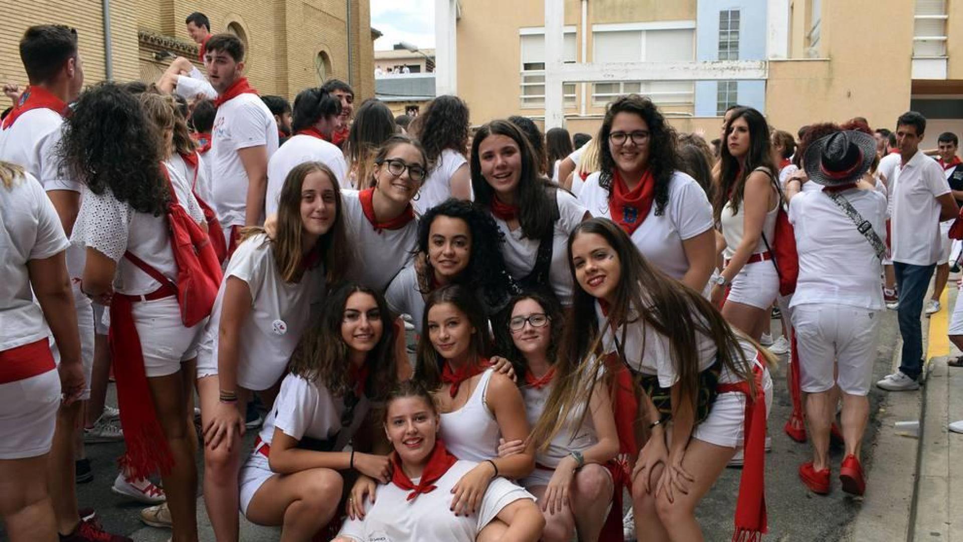 Fotos del cohete de las fiestas de San Roque en Murchante.