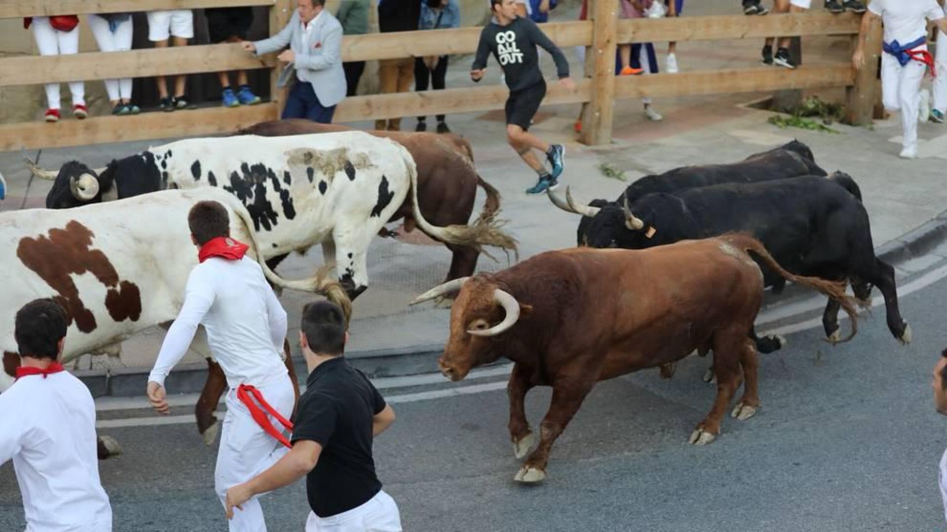 Tercer encierro de fiestas de Tafalla 2018