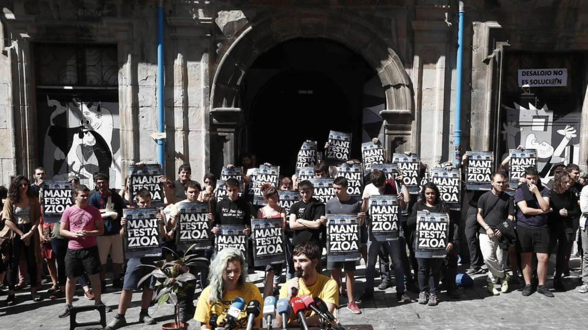 La asamblea del Gaztetxe Maravillas, tras la nueva 'okupación', insiste en responsabilizar al Gobierno foral