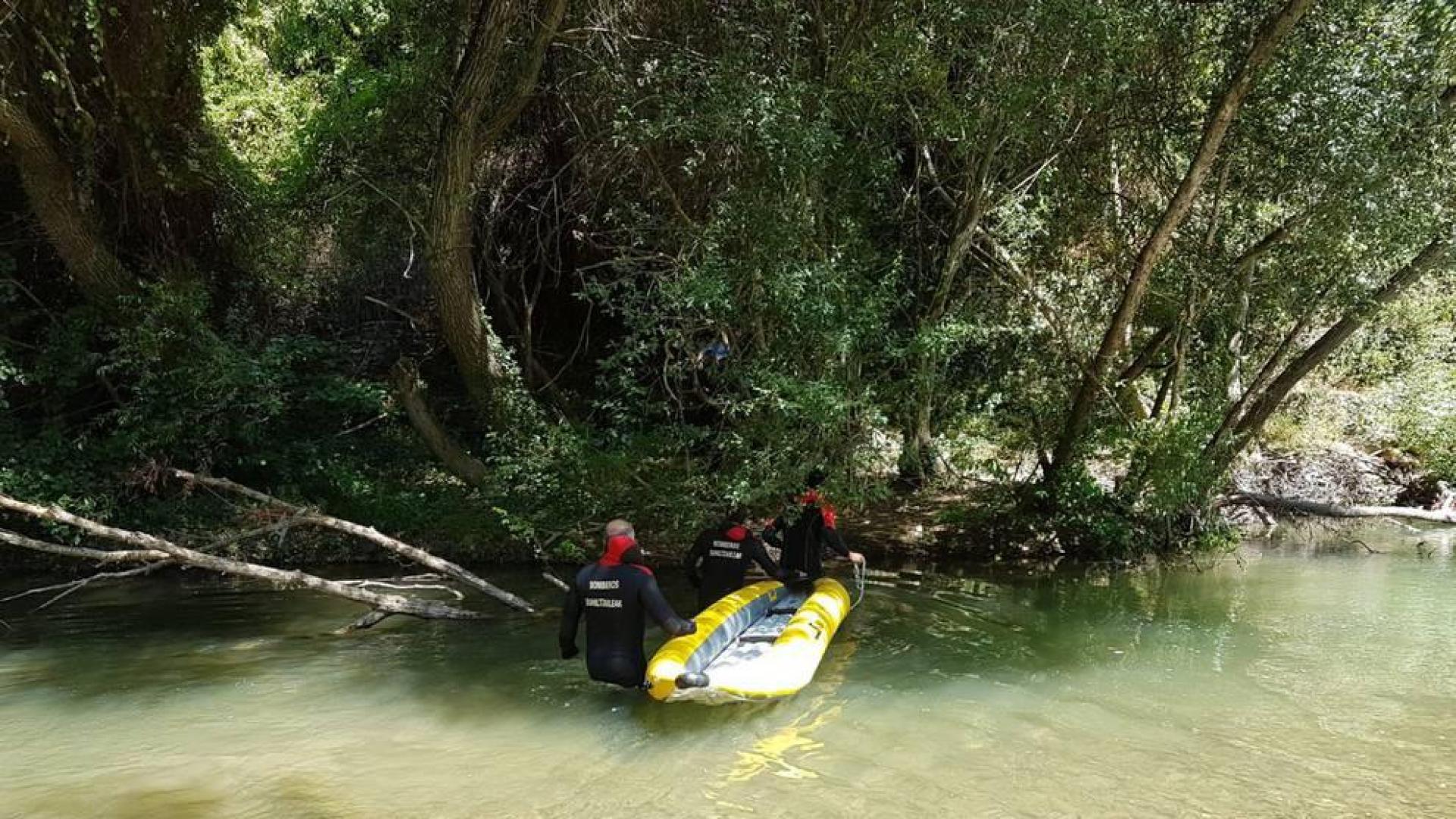 Rescatada una persona en Huarte tras caer al río