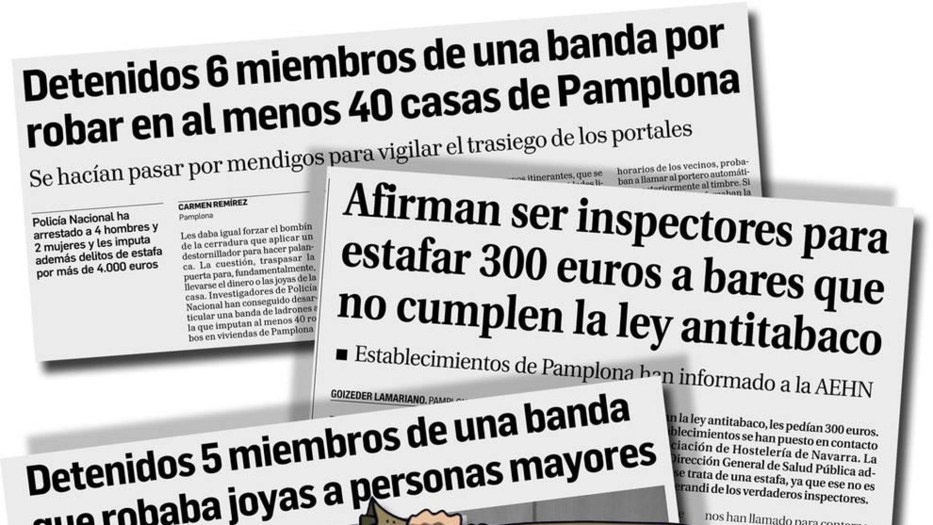 La lista de suplantaciones utilizadas por los delincuentes en Navarra