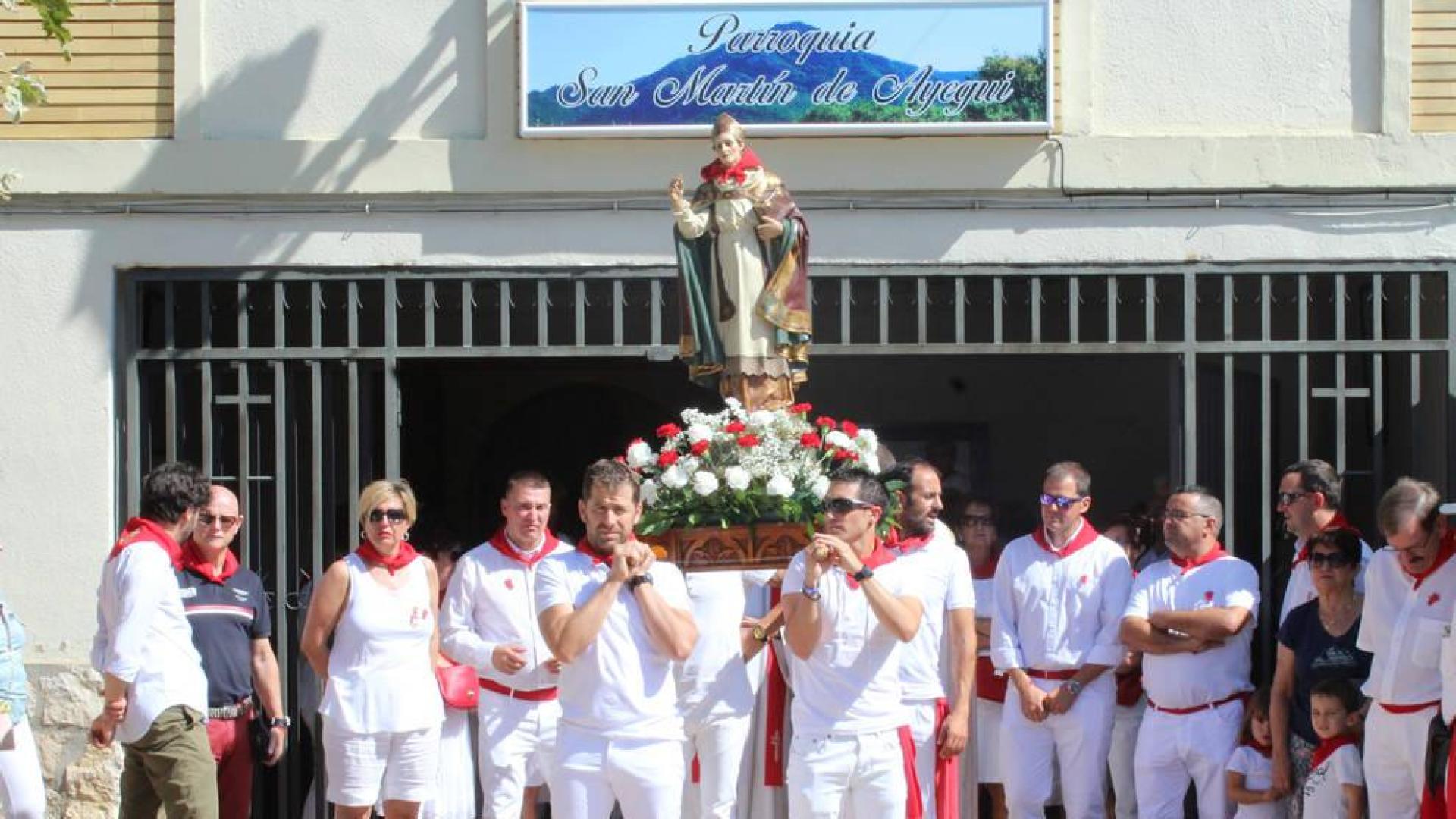 La tradición se impone en Ayegui en el día del patrón