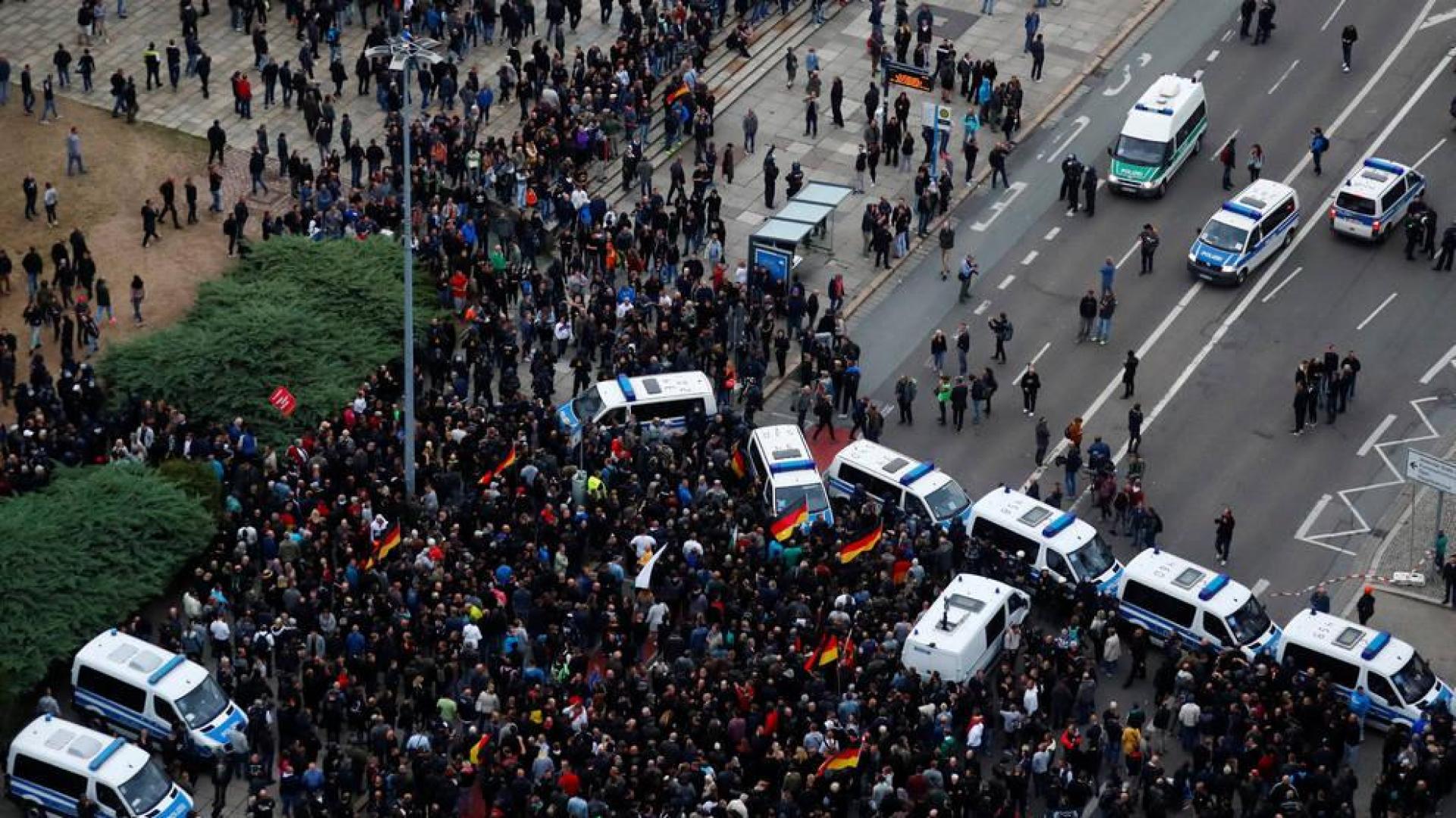 Al menos 9 heridos durante las manifestaciones convocadas en Chemnitz
