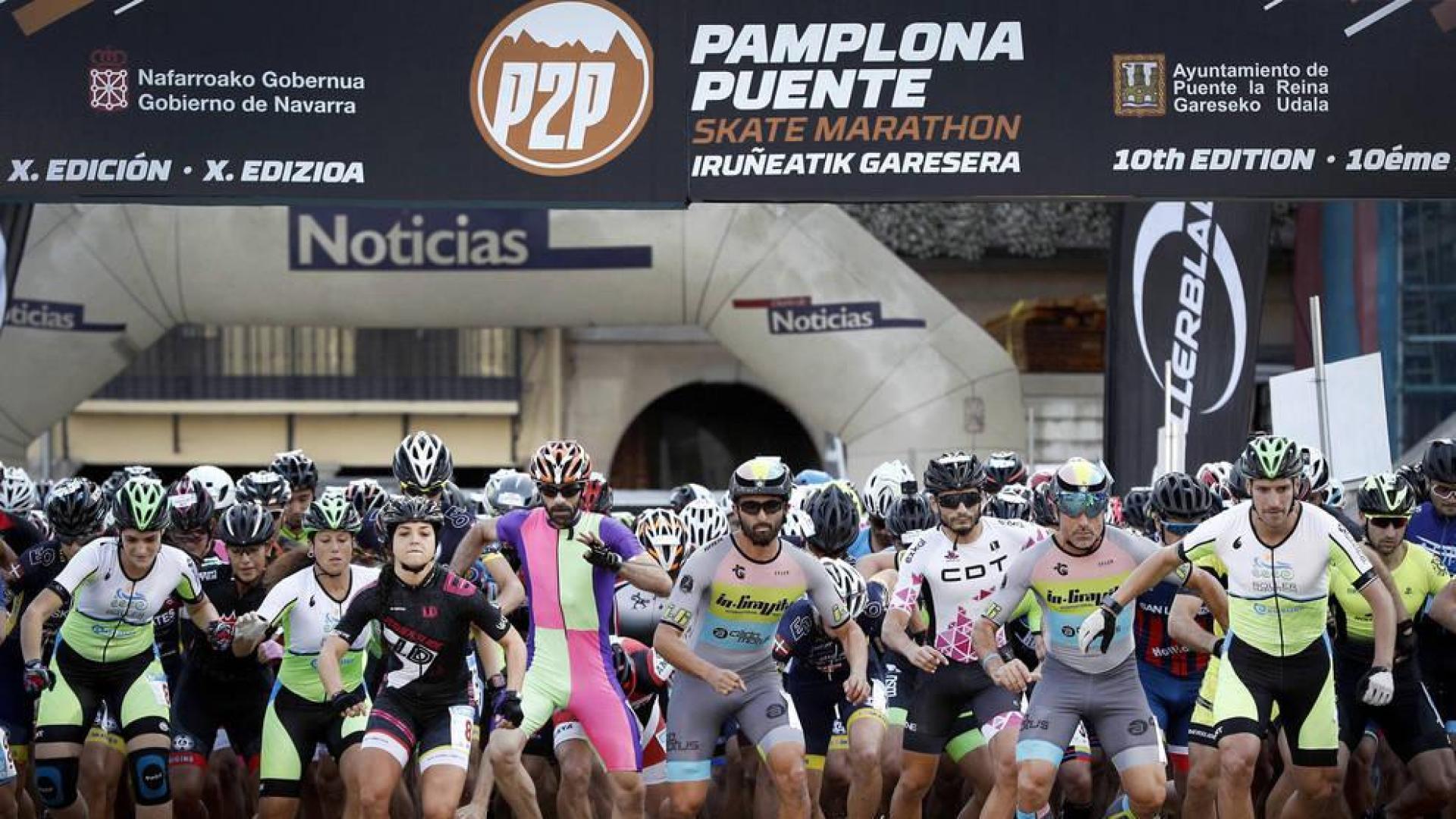 La navarra Maite Ancín y el francés Nolan Beddiaf ganan el maratón Pamplona-Puente la Reina