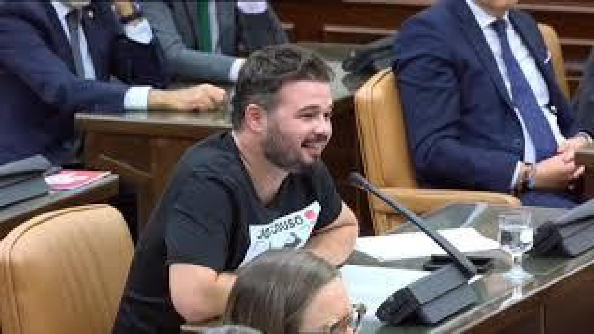 Duro enfrentamiento entre Rufián y Aznar en el Congreso