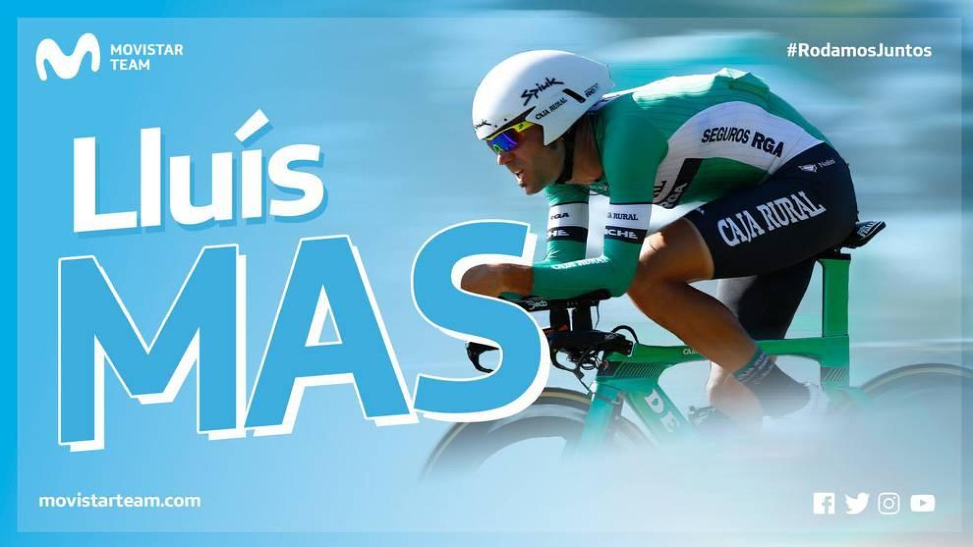 Lluís Mas, tercer fichaje del Movistar Team para 2019
