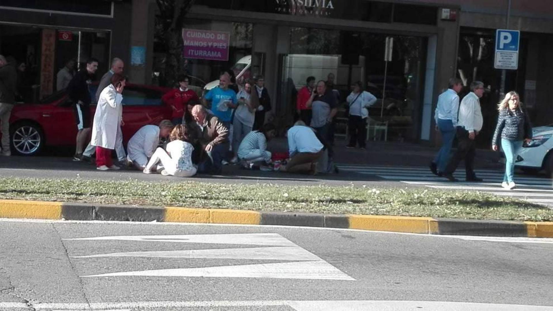 Un atropello corta la calle Iturrama de Pamplona