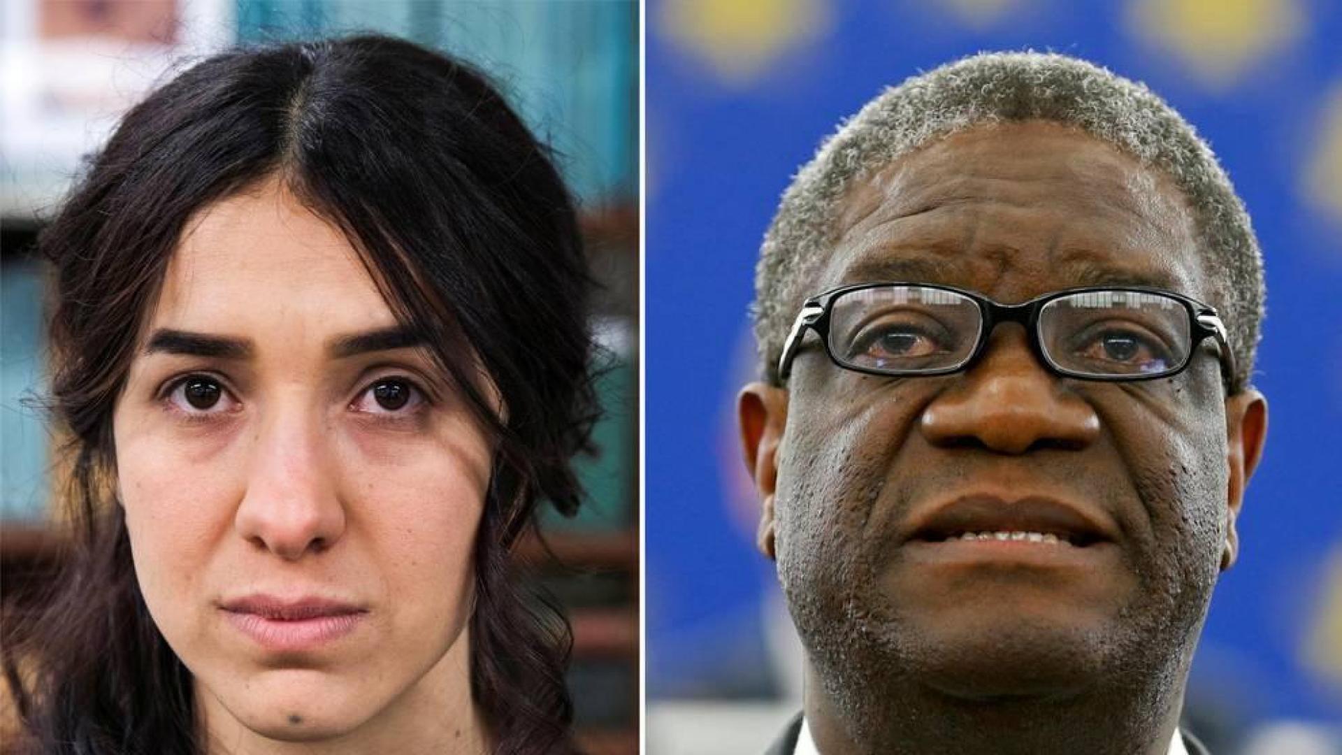 El cirujano congoleño Denis Mukwege y la yazidí Nadia Murad, premio Nobel de la Paz