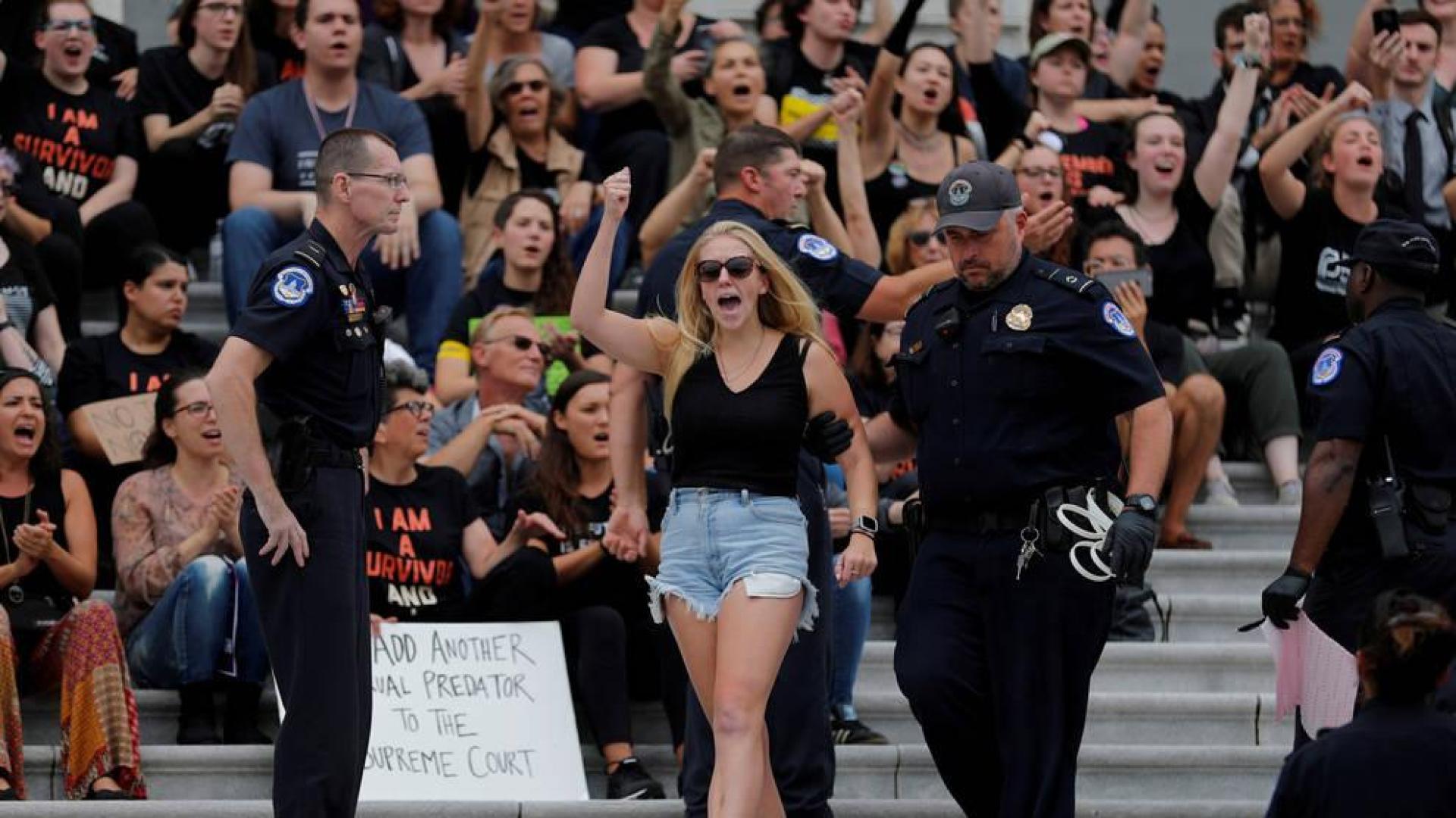 Detenidas 164 personas en las protestas contra Kavanaugh, nuevo juez del Supremo