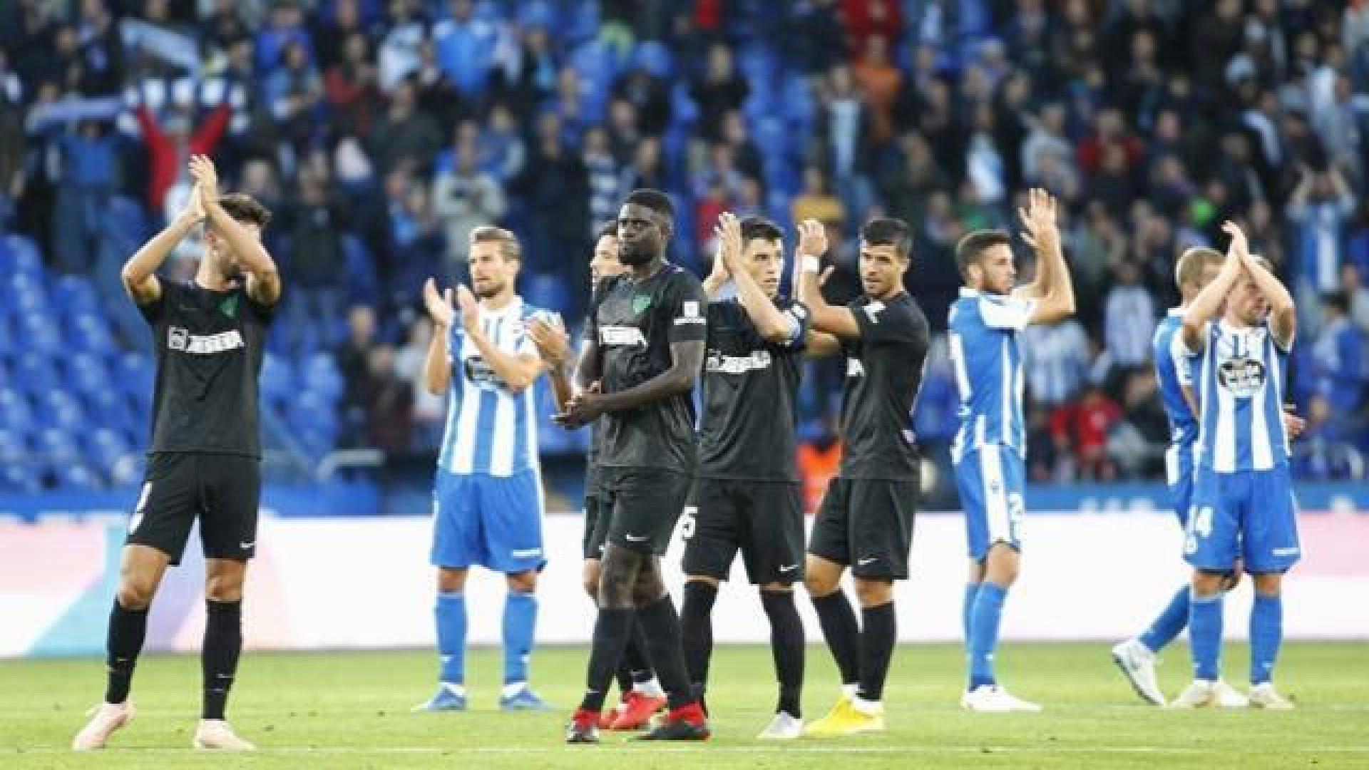 El Málaga sale reforzado en el liderato de Segunda División tras empatar en Riazor