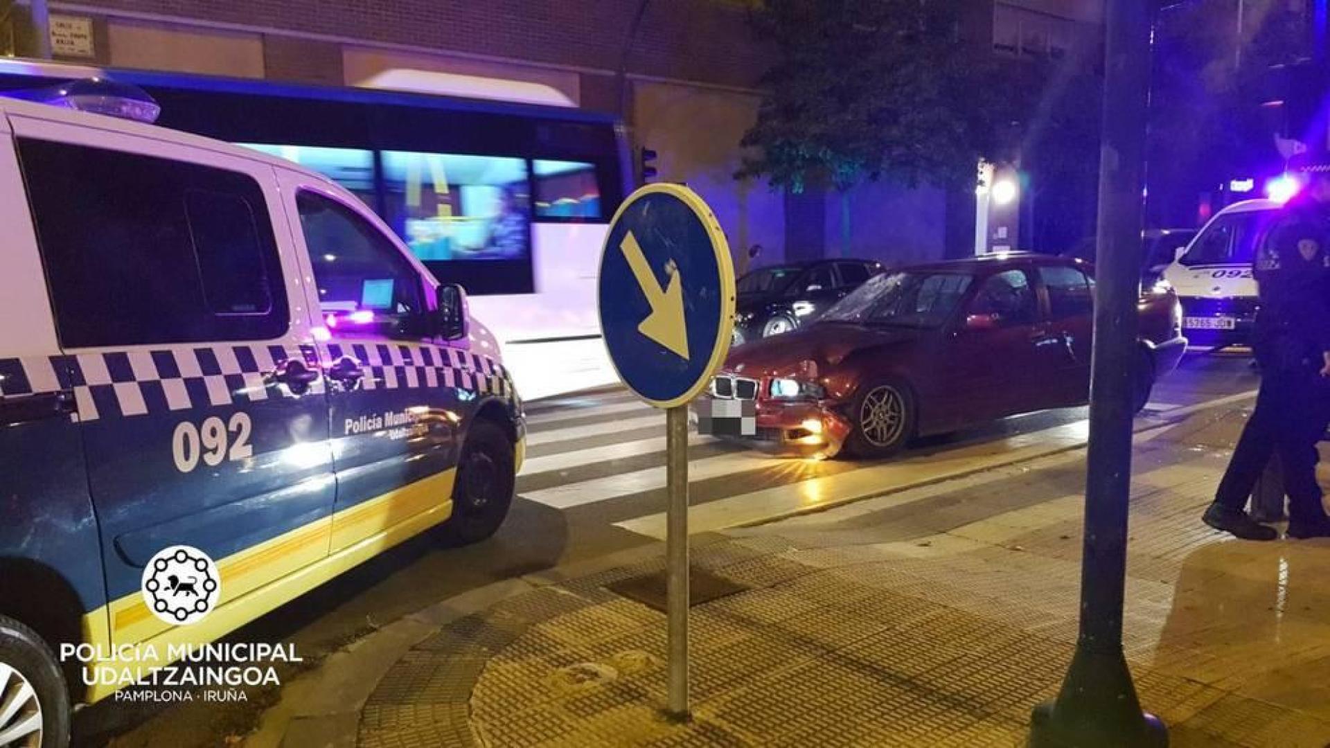 Denunciado en Pamplona por salirse de la vía, tratar de huir y dar positivo en tres drogas