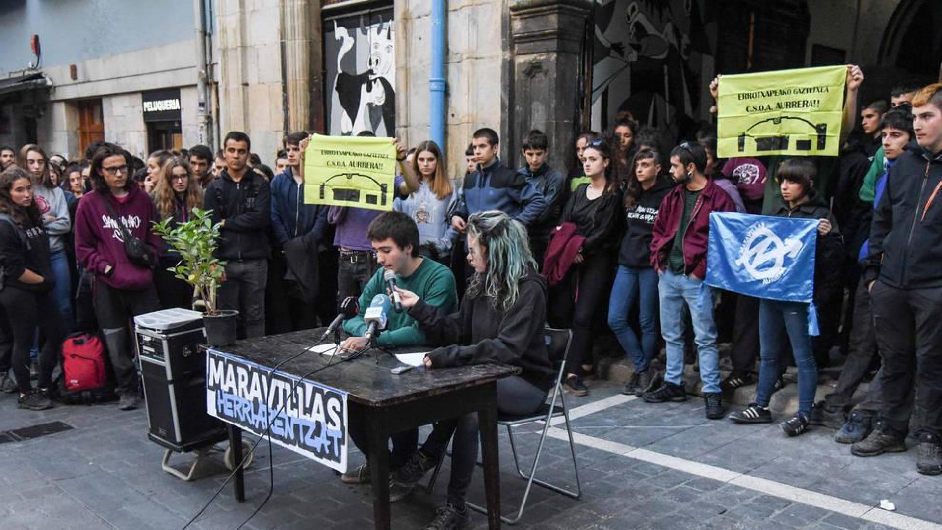 El gaztetxe Maravillas hace una "llamada urgente" a "defender" el recinto okupado