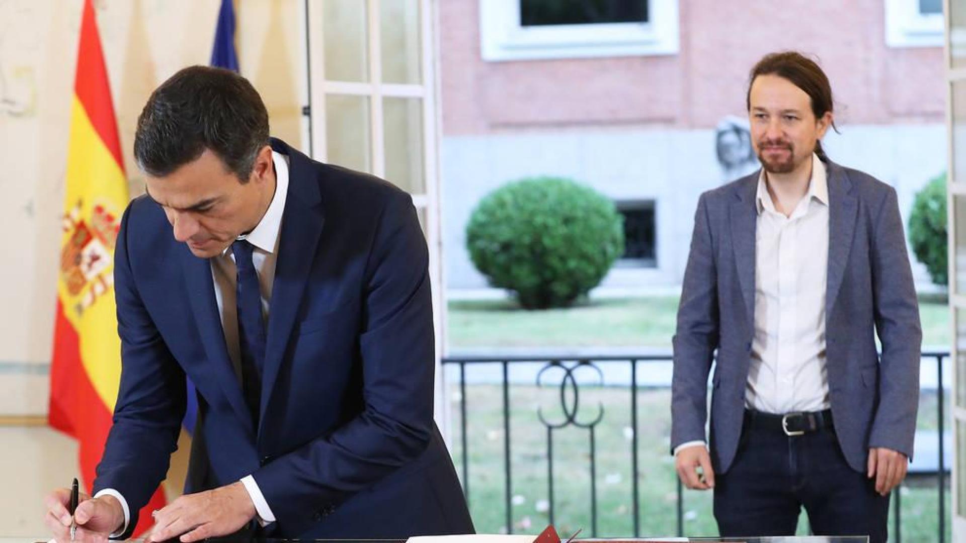 Sánchez e Iglesias escenifican un pacto de izquierdas más allá de los Presupuestos