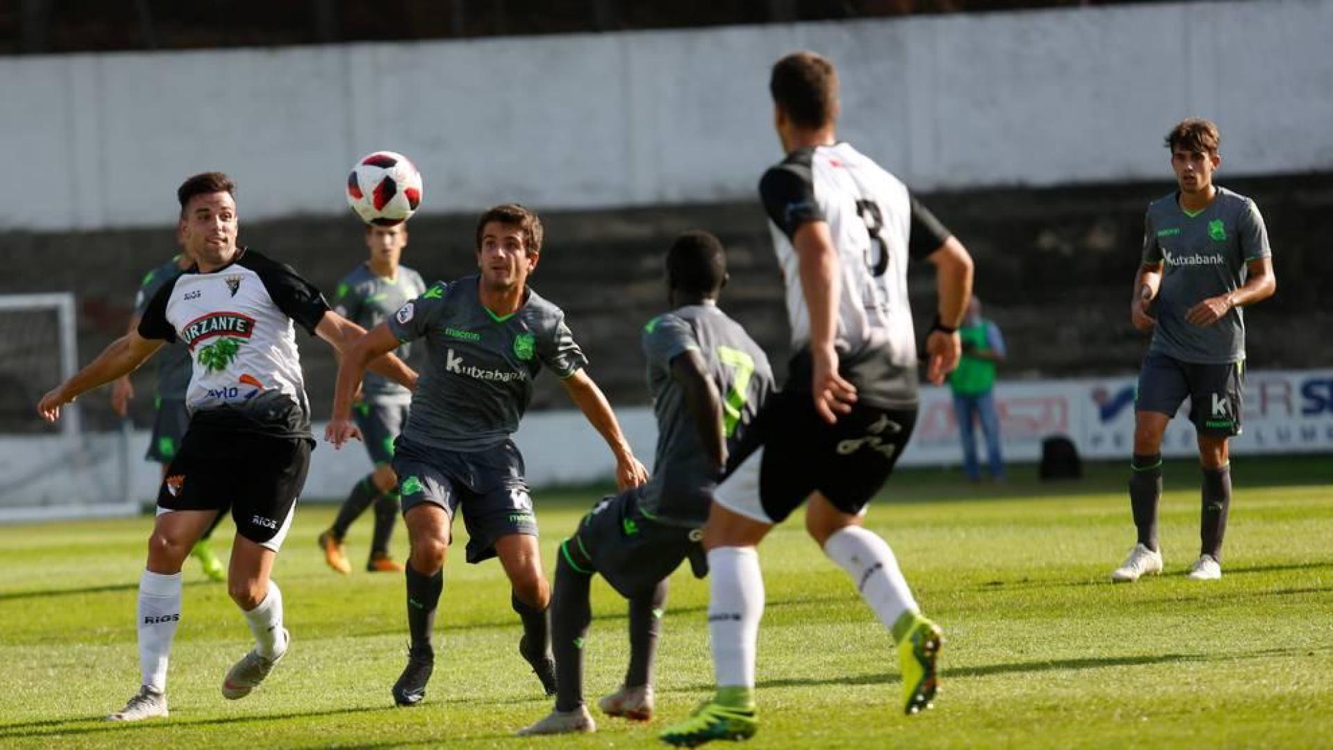 La misma película de siempre en el último partido del Tudelano, contra la Real Sociedad B