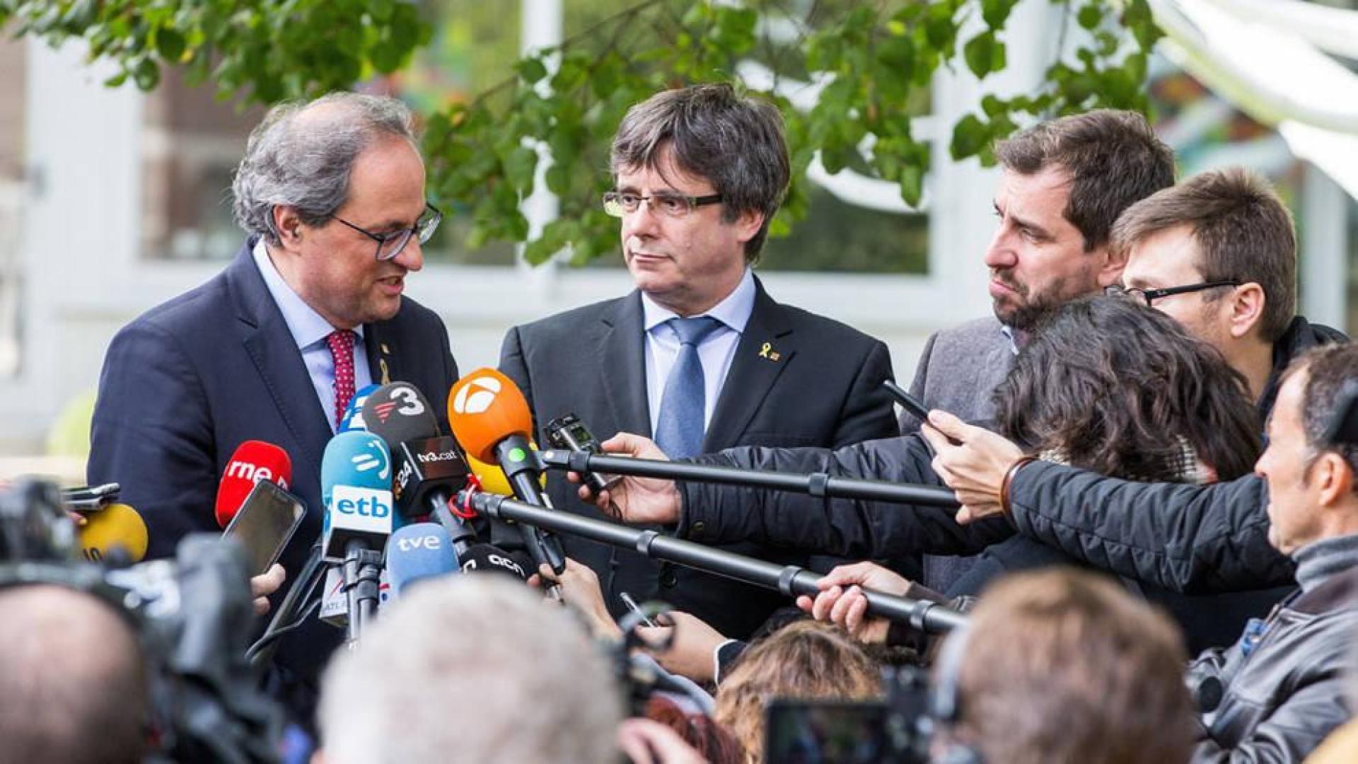 Puigdemont y Torra anuncian la inauguración del Consell de la República el 30 de octubre