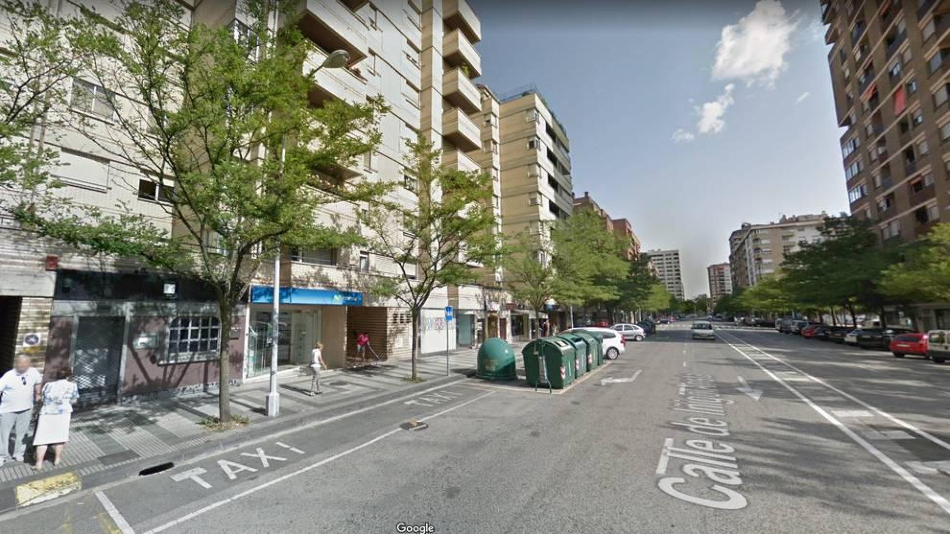 Nº 24 de la calle Íñigo Arista, en Pamplona, donde ha tenido lugar el incendio.