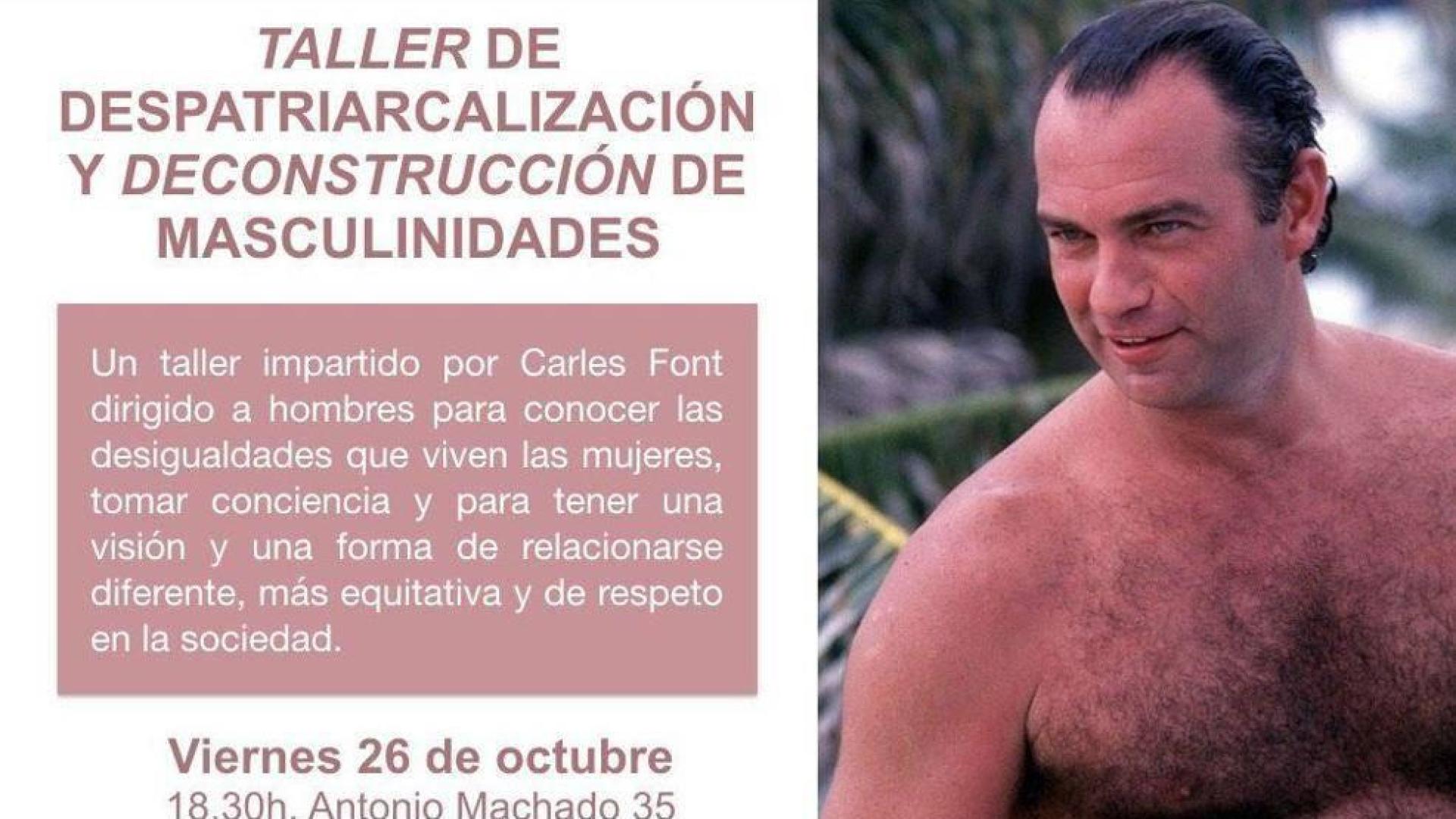 Podemos retira la foto de Bertín Osborne para anunciar un taller contra el machismo