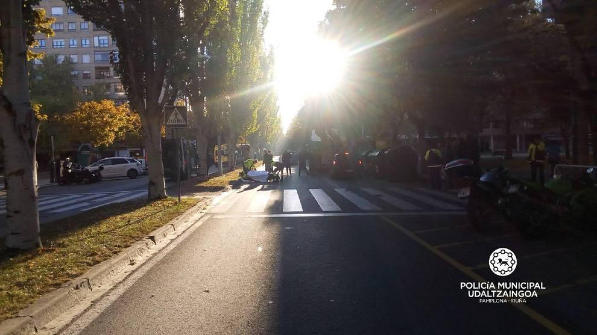 Muerte cerebral del atropellado el jueves en Pamplona