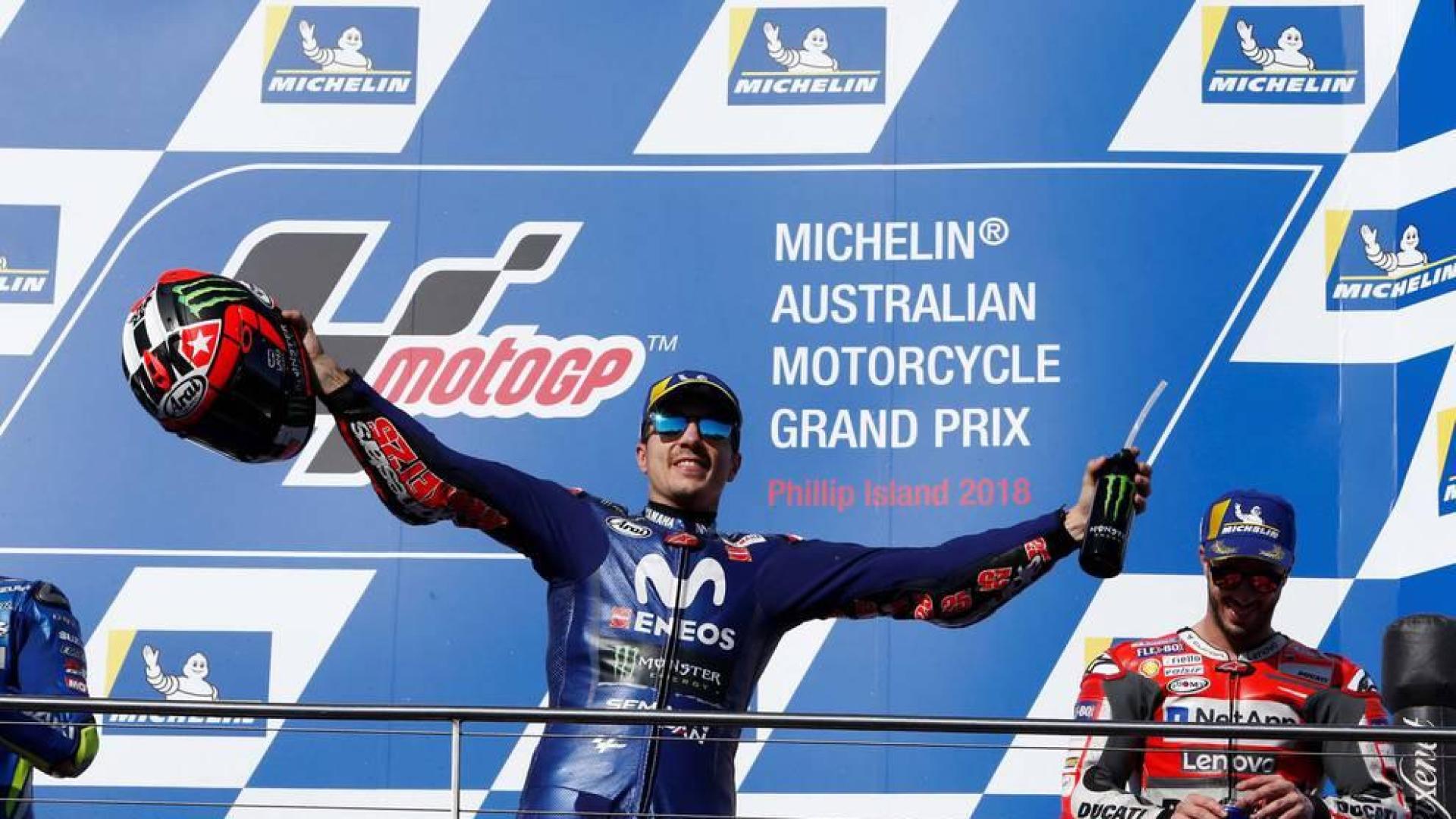 Viñales aprovecha la ausencia de Márquez y gana en Australia