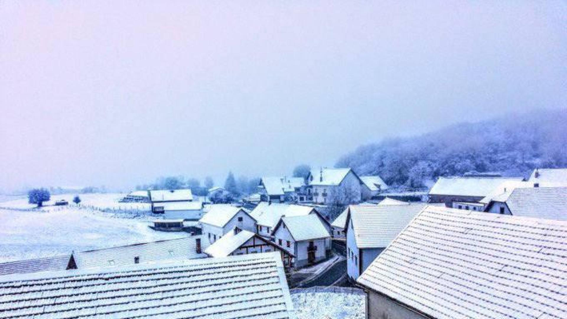 Noche fría y con nieve en algunas localidades de Navarra