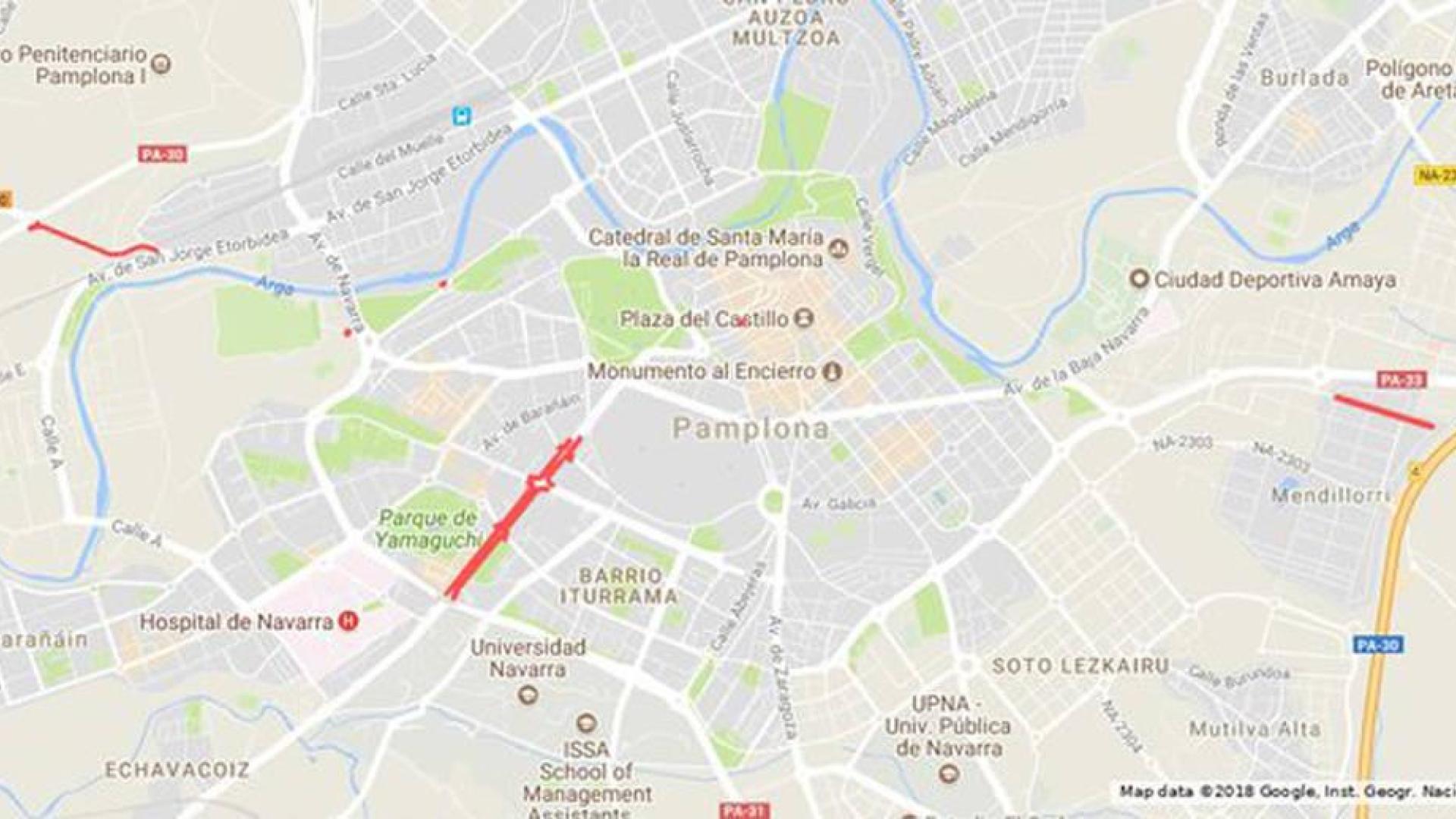 Estas son las alteraciones del tráfico en Pamplona para este martes