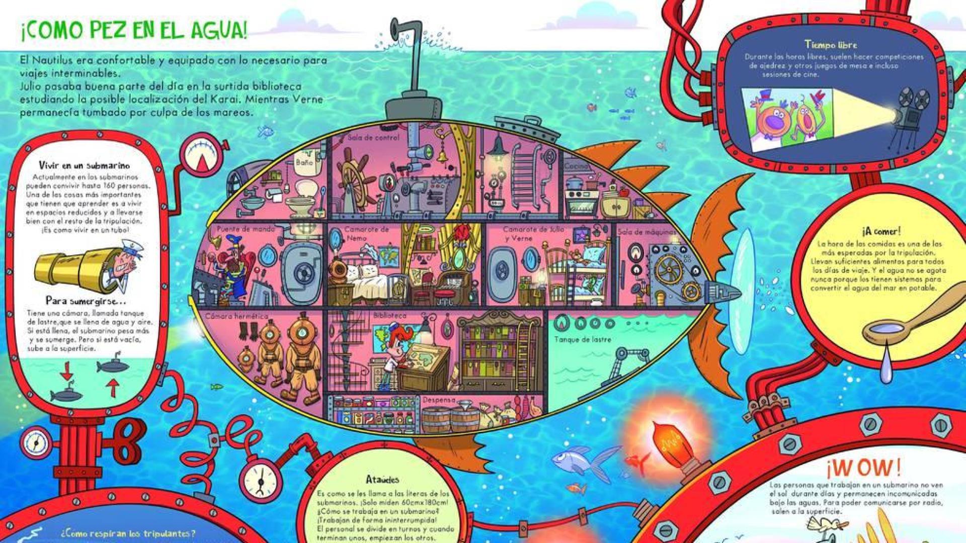 El pamplonés José Ángel Labari ilustra el fondo del mar con 'Julio y Verne'