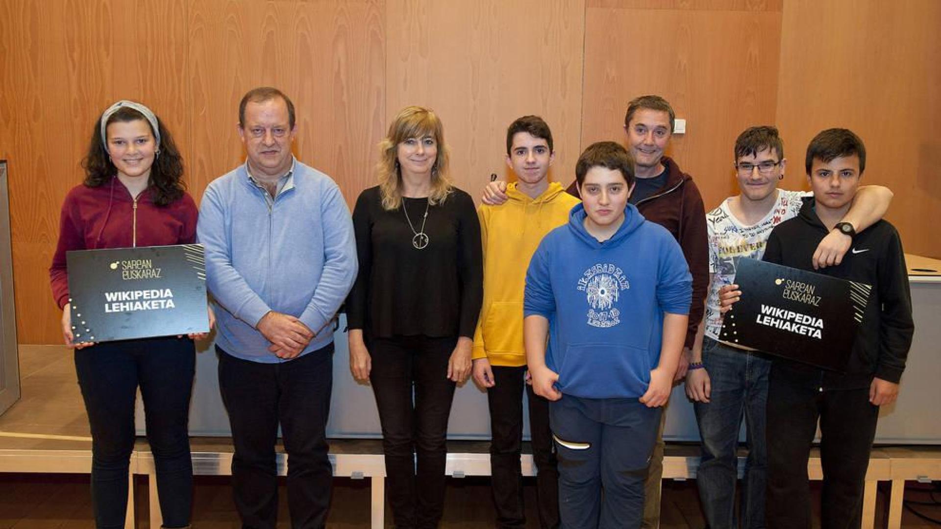 Los institutos de Santesteban y Ochagavía, ganadores del primer concurso Wikilehiaketa