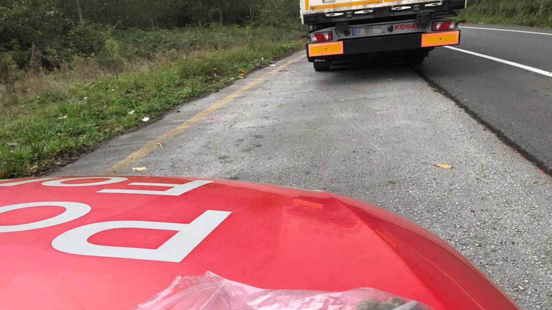 Denunciado un camionero en Lesaka por conducir bajo los efectos del cannabis