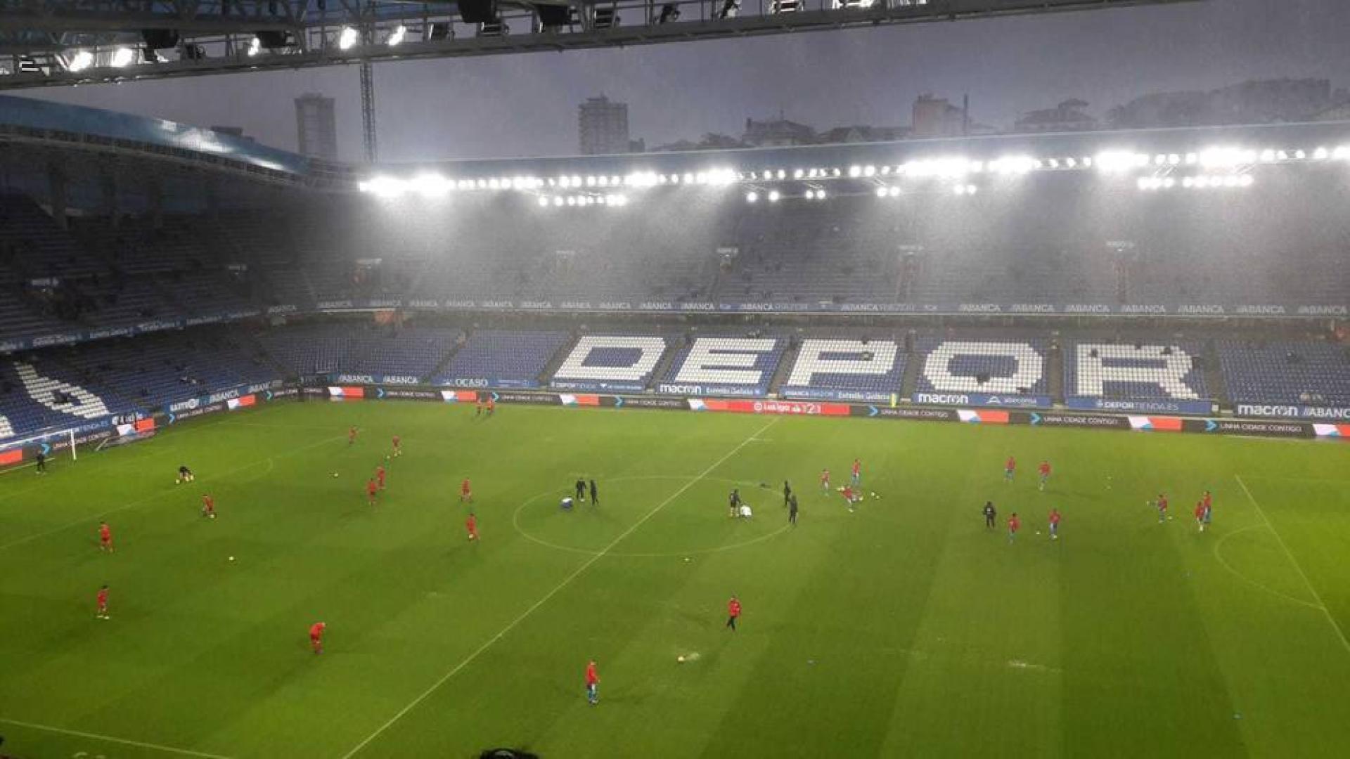 Diluvio en Riazor