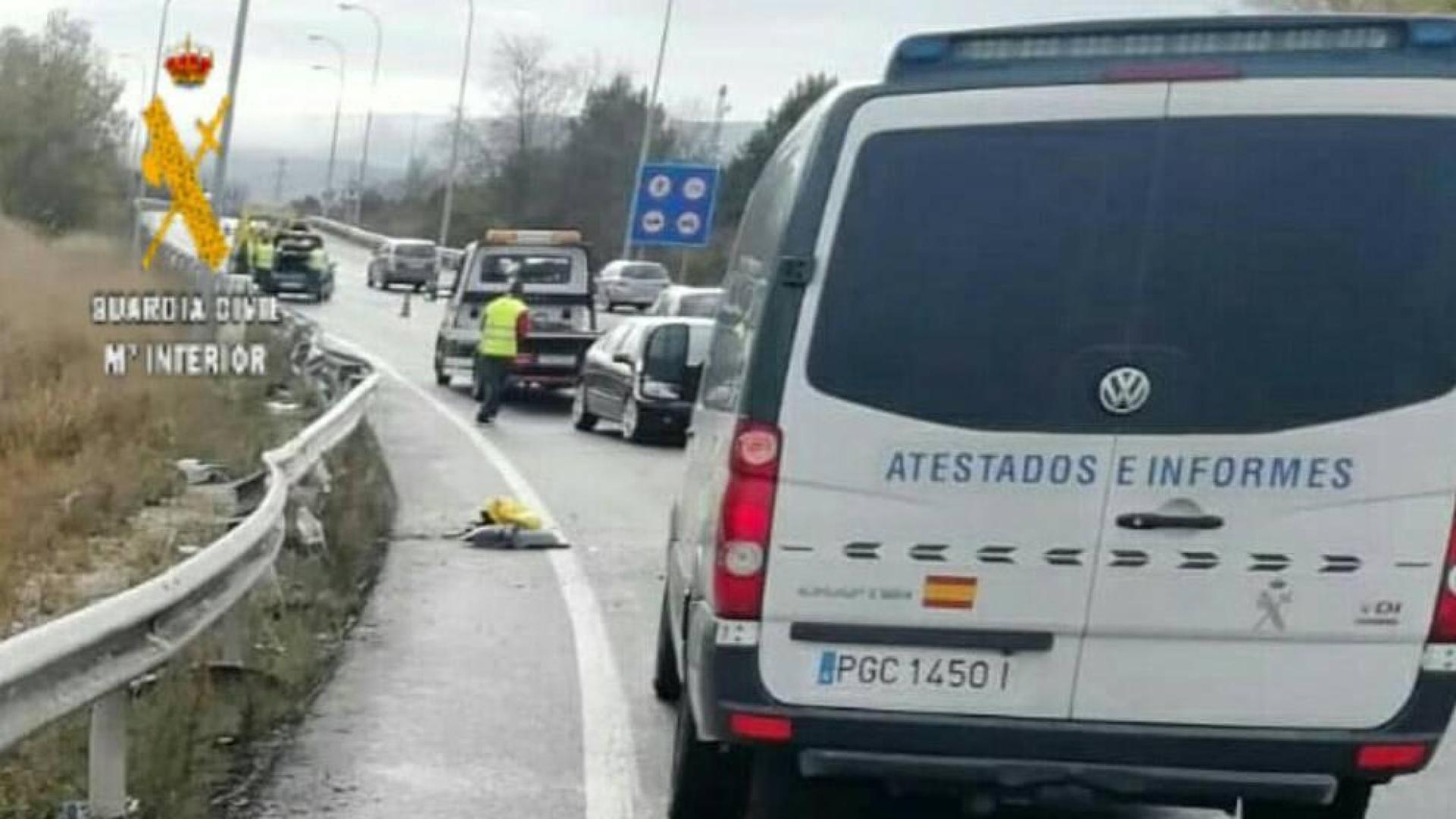 Pierde el control de su vehículo al intentar esquivar a otro coche accidentado en la AP-31