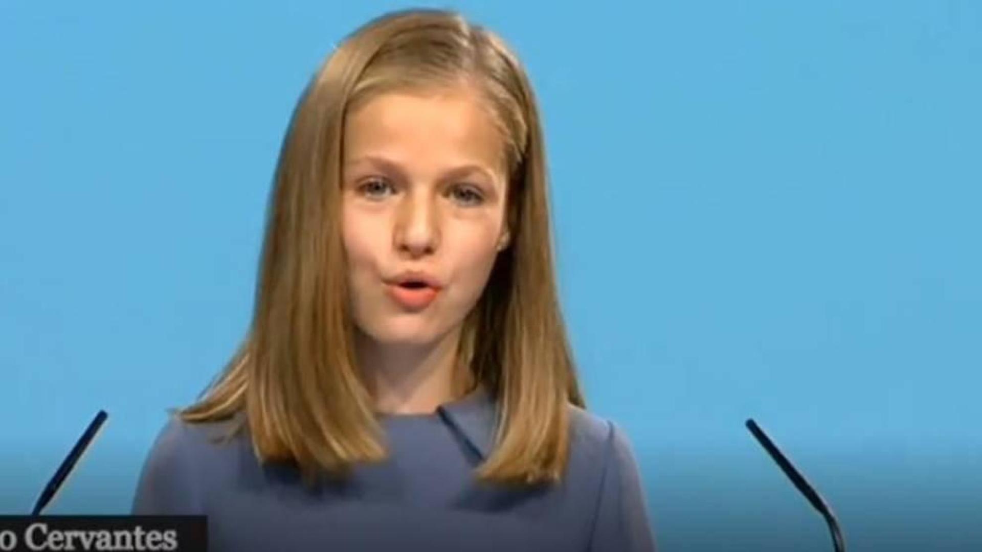 Emoción y orgullo de los Reyes en la primera intervención de la princesa Leonor