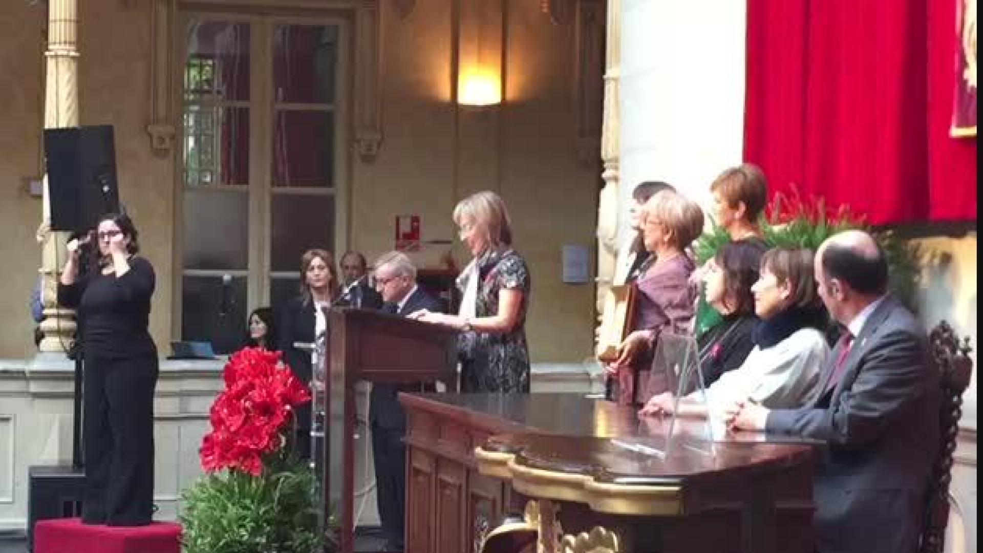 Discurso de Saray tras recoger la Medalla de Oro de Navarra