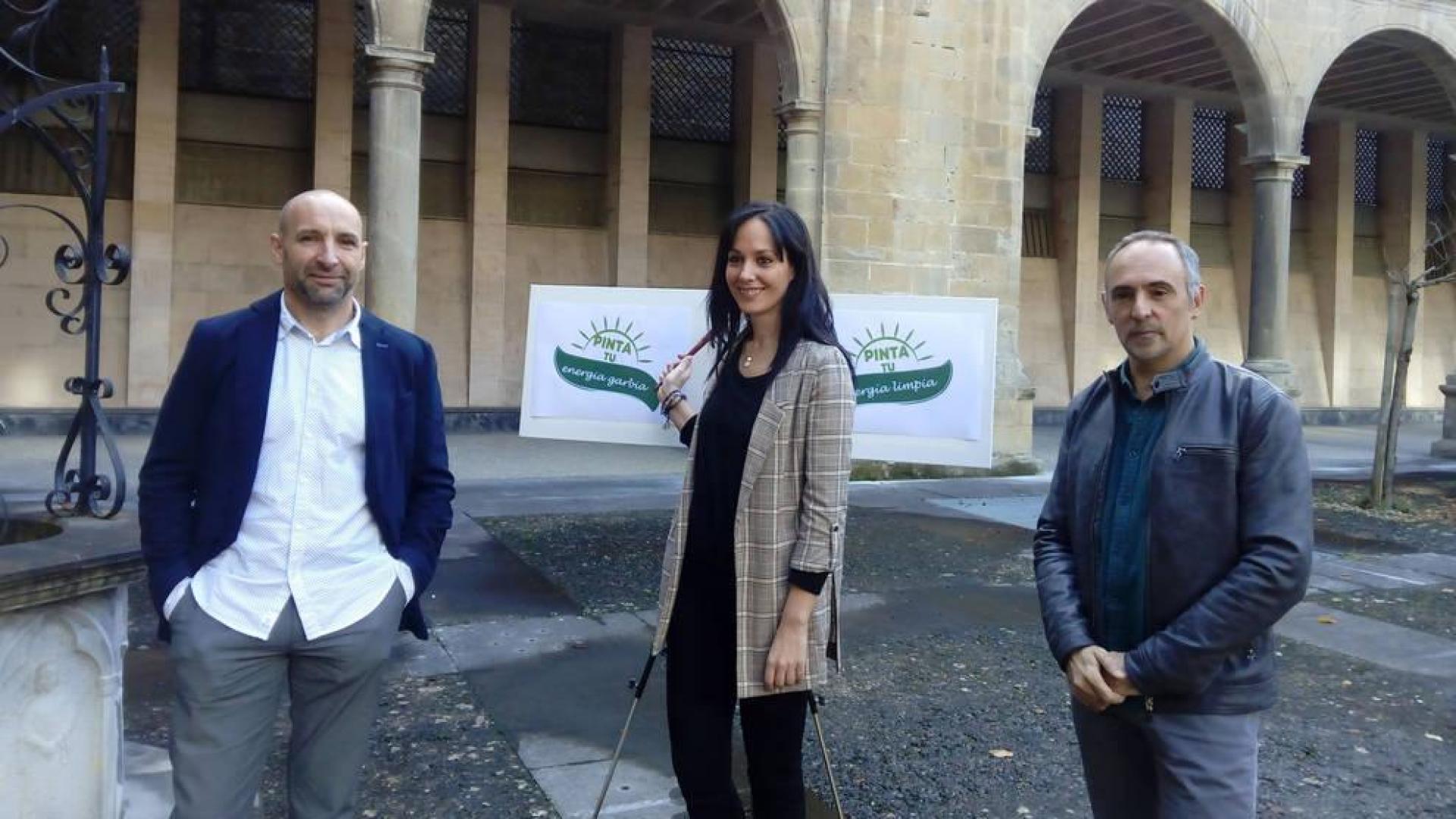 Martin Ibarra, Isabel Berruezo y Roberto Pérez Elorza en la presentación del I Concurso de diseño de energía sostenible