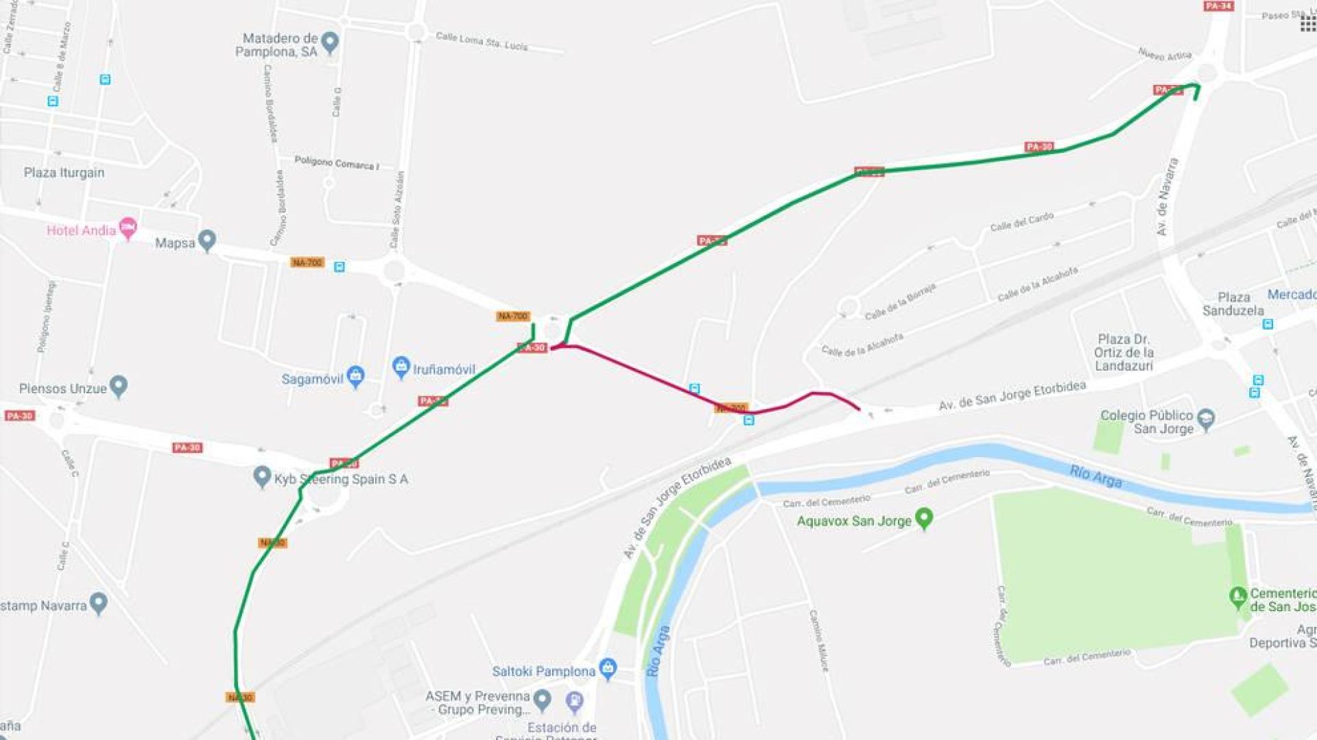 Estas son las alteraciones del tráfico en Pamplona para este lunes