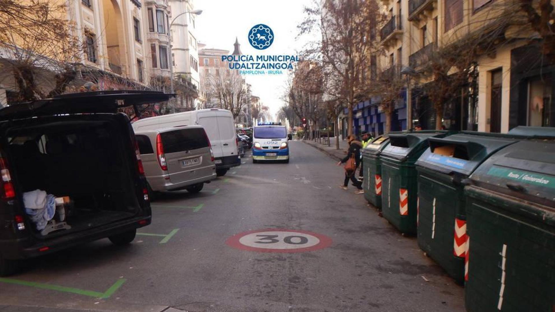 Herida una mujer en Pamplona al ser atropellada por una motocicleta
